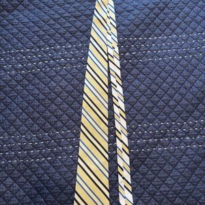 Vintage Tommy Hilfiger Classic Yellow and Black Striped Tie